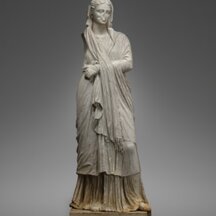 Portrait Statue of a Woman, Roman, 1st century B.C.–early 1st century A.D. Marble. Yale University Art Gallery, Ruth Elizabeth White and Leonard C. Hanna, Jr., B.A. 1913, Funds 