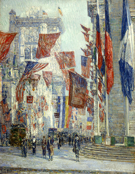 Childe Hassam, Avenue of the Allies, 1918