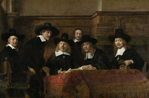 Rembrandt van Rijn, The Syndics (The Sampling Officials of the Amsterdam Drapers’ Guild), 1662