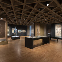View of artworks in the Asian art galleries.