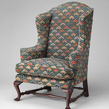 Unknown chairmaker and Caleb Gardner, Jr., upholsterer, Easy Chair, Newport, 1758
