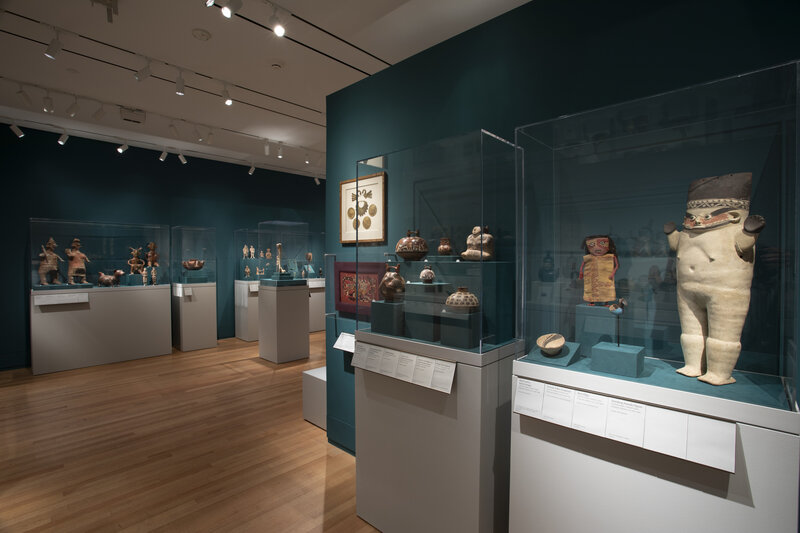 View of works in the galleries.