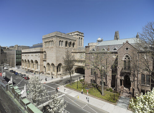 View of Yale University Art Gallery buildings.