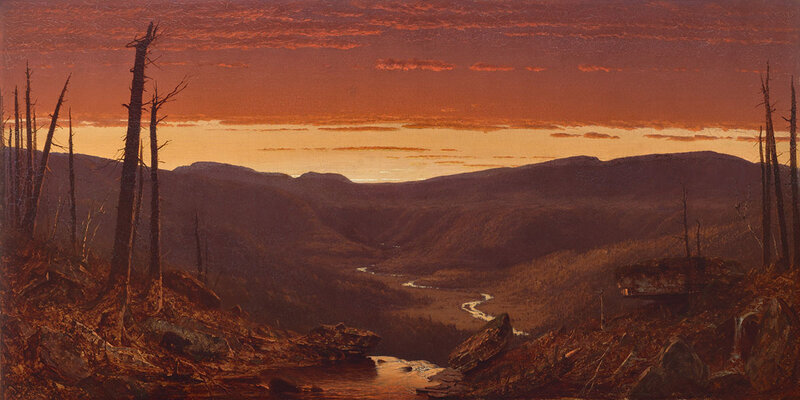 Sanford Robinson Gifford, Twilight in the Catskills, 1861. Oil on canvas. Yale University Art Gallery, Gift of Joanne and John Payson in memory of Joan Whitney and Charles Shipman Payson, Class of 1921, and in honor of Joan Whitney Payson, B.A. 2009