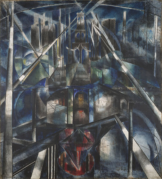 Joseph Stella, Brooklyn Bridge, 1919–20. Oil on canvas. Yale University Art Gallery, Gift of Collection Société Anonyme