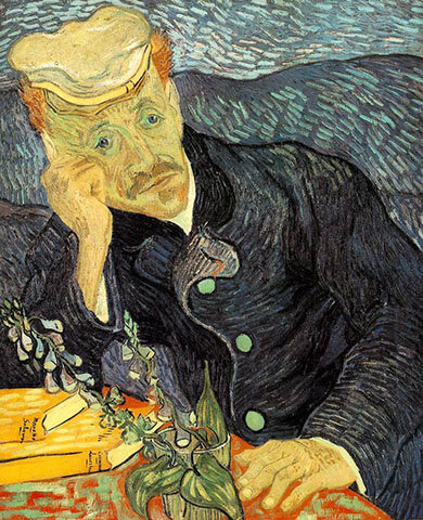 Vincent van Gogh, Portrait of Dr. Gachet, June 1890. Oil on canvas. Private collection