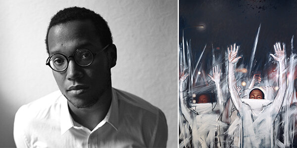 (Left) Branden Jacobs-Jenkins, (Right) Titus Kaphar, Another Fight for Remembrance, 2015