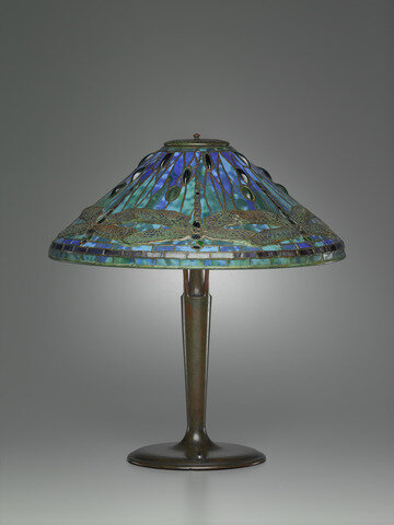 Clara Driscoll, shade designer, and Tiffany Studios, manufacturer, Table Lamp, Corona, N.Y., 1895–1902